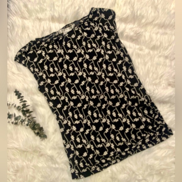 Max studio large black and ivory sleeveless top - Picture 1 of 1